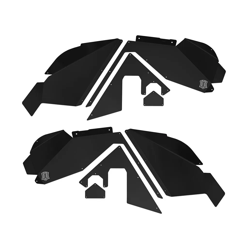 07-18 JK MODULAR FRONT FENDER LINER KIT PC BLACK