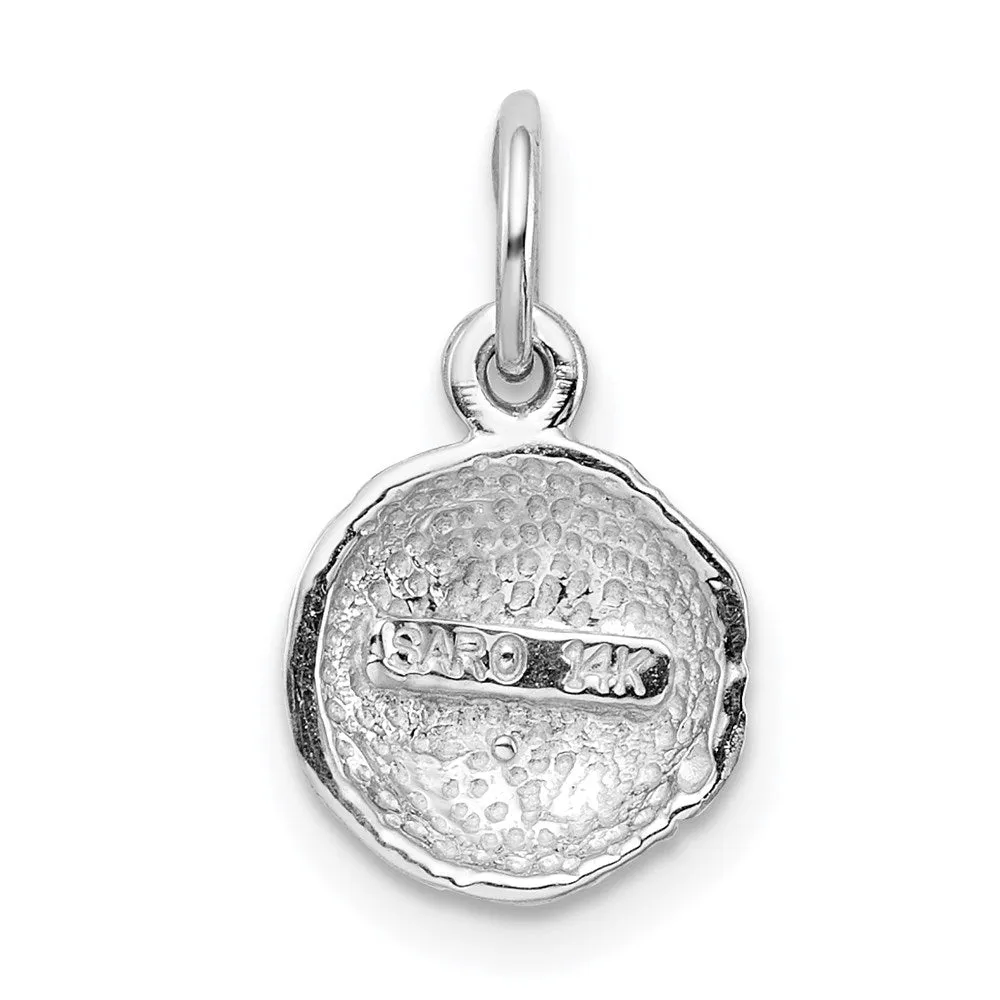 14k White Gold Soccer Ball Charm