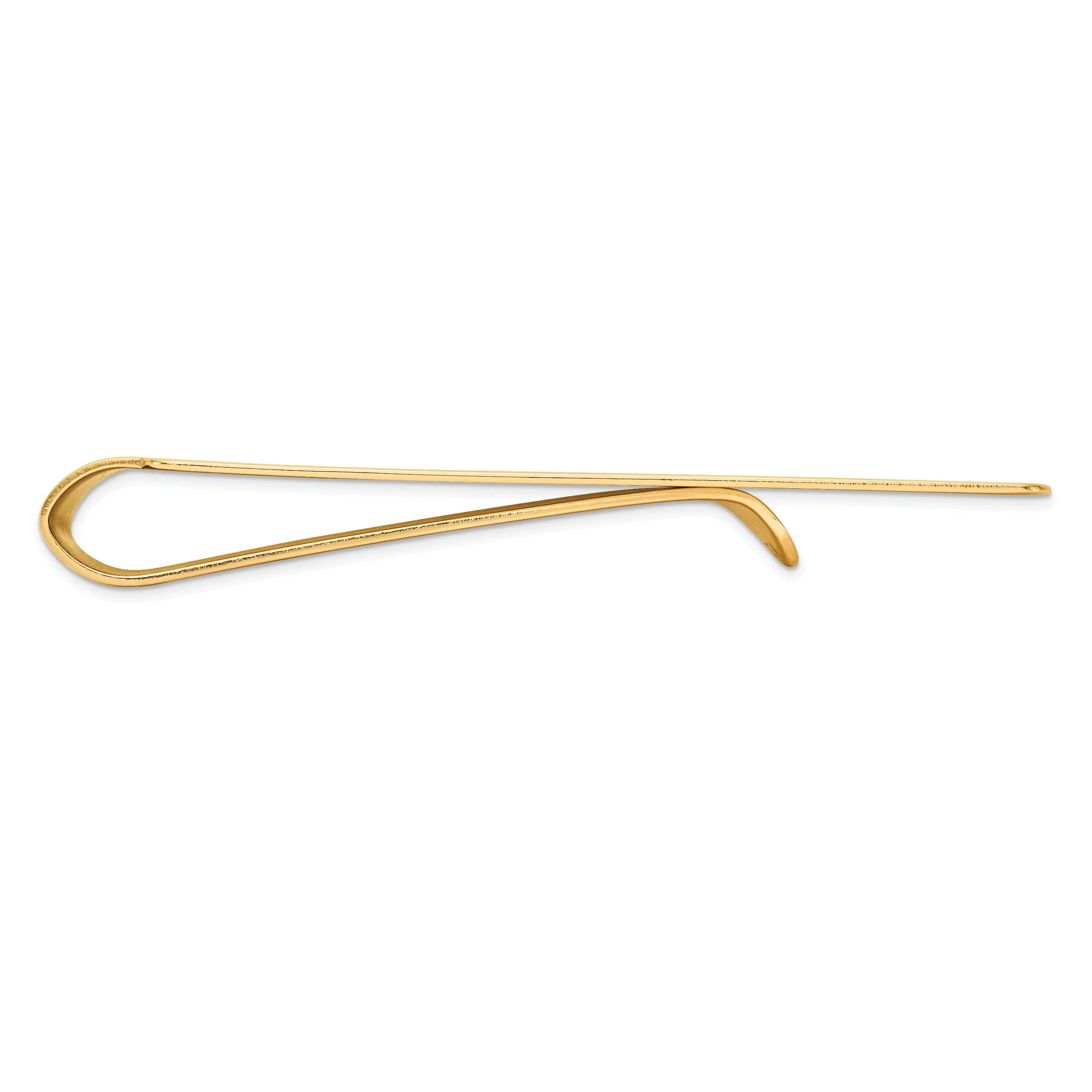 14k Yellow Gold Solid Smooth Flat Money Clip
