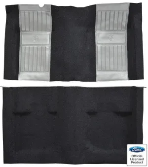 1971-1973 Ford Mustang Mach I with 2 Gray Running Pony Inserts Flooring [Complete]