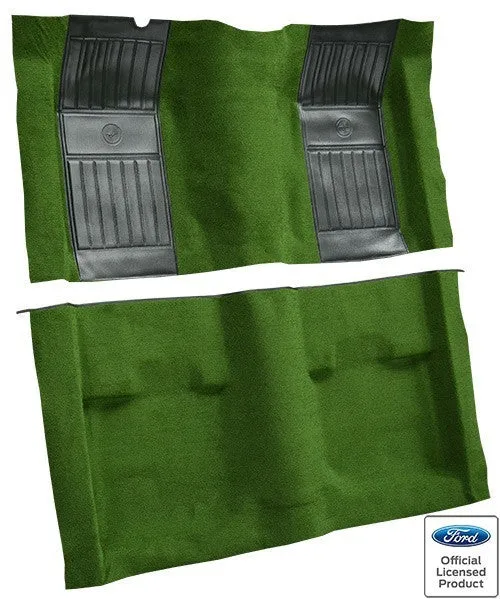 1971-1973 Ford Mustang Mach I with 2 Green Running Pony Inserts Flooring [Complete]