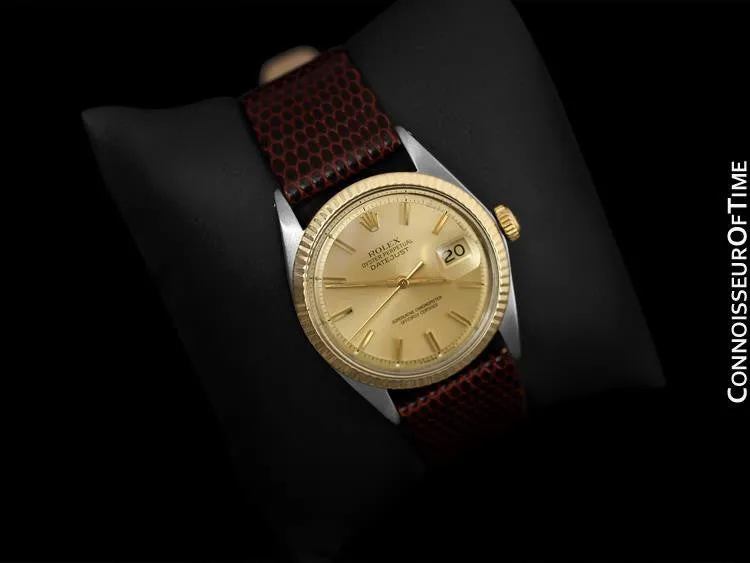 1972 Rolex Vintage Mens 2-Tone Datejust Ref. 1601, Pie Pan Dial - Stainless Steel & 18K Gold