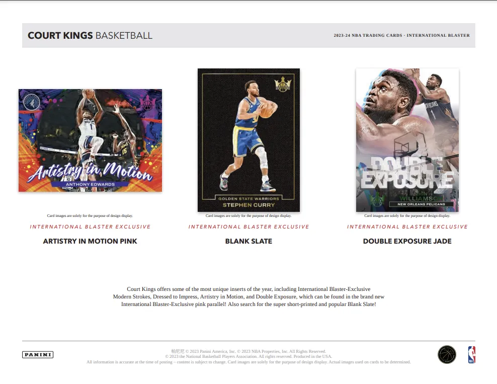 2023-24 Panini Court Kings Basketball International 6-Pack Blaster Box