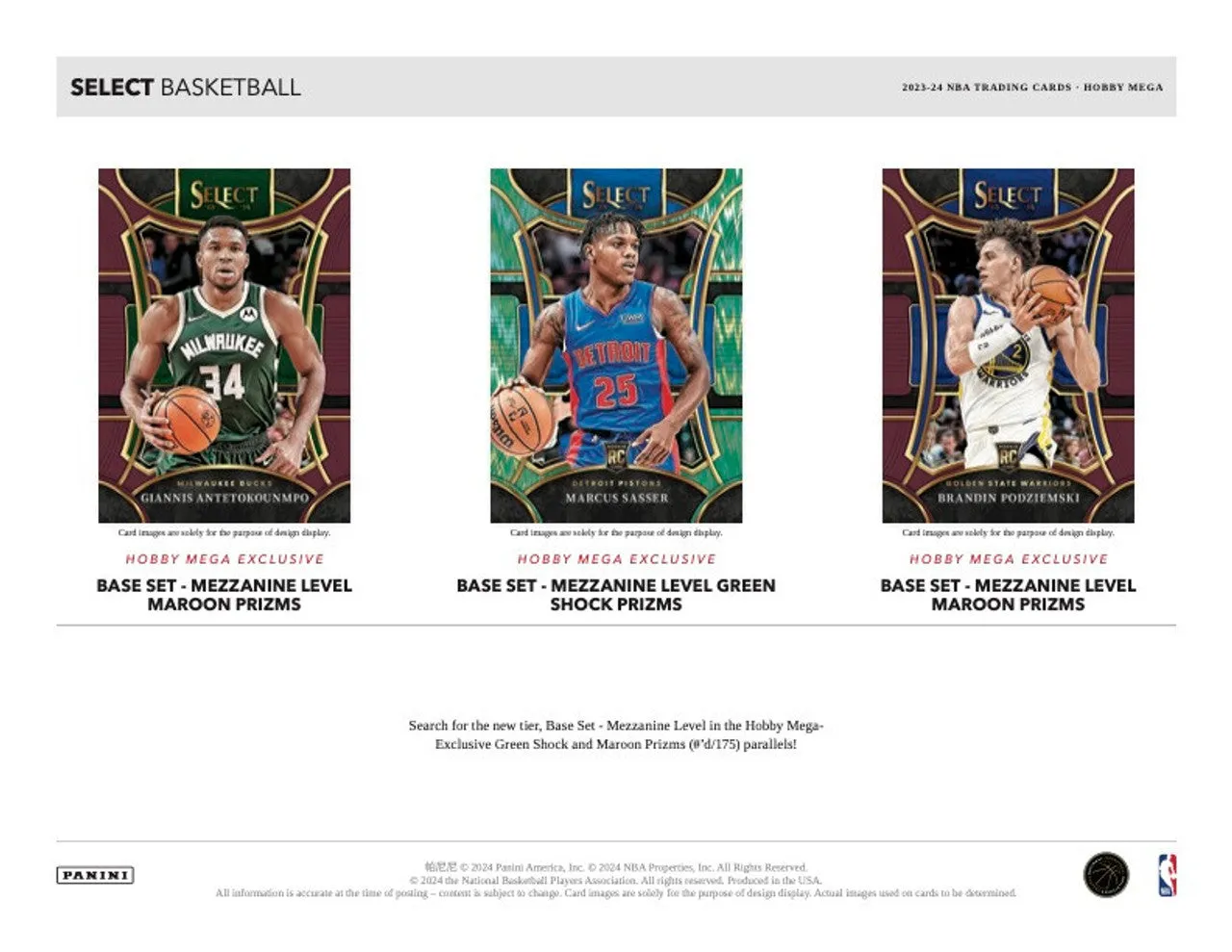 2023-24 Panini Select Basketball Mega