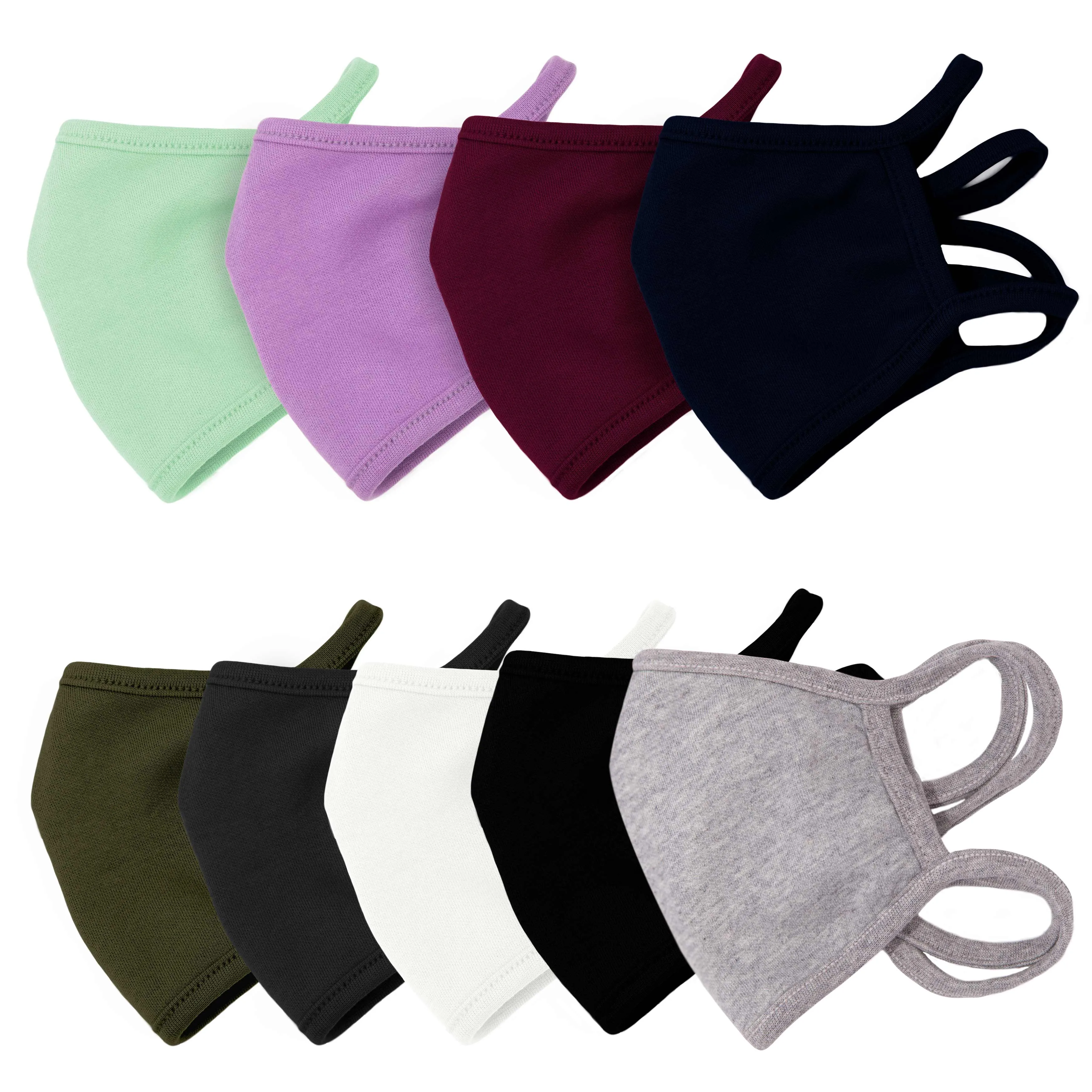 3PCS 2-Layer Reusable 3D Cotton Face Mask with Filter Pocket (Mint)