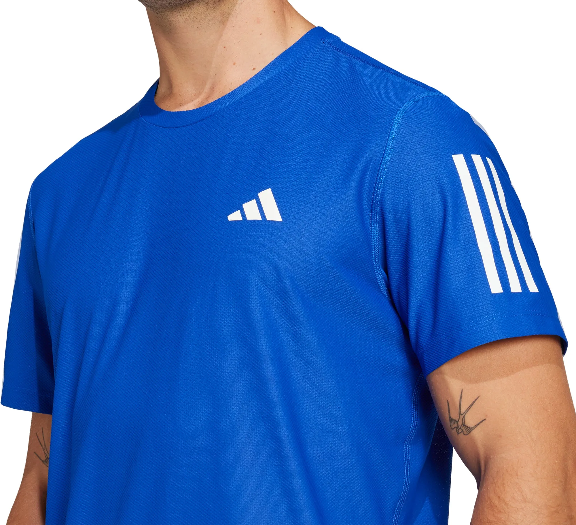 adidas Own The Run Short Sleeve Mens Running Top - Blue