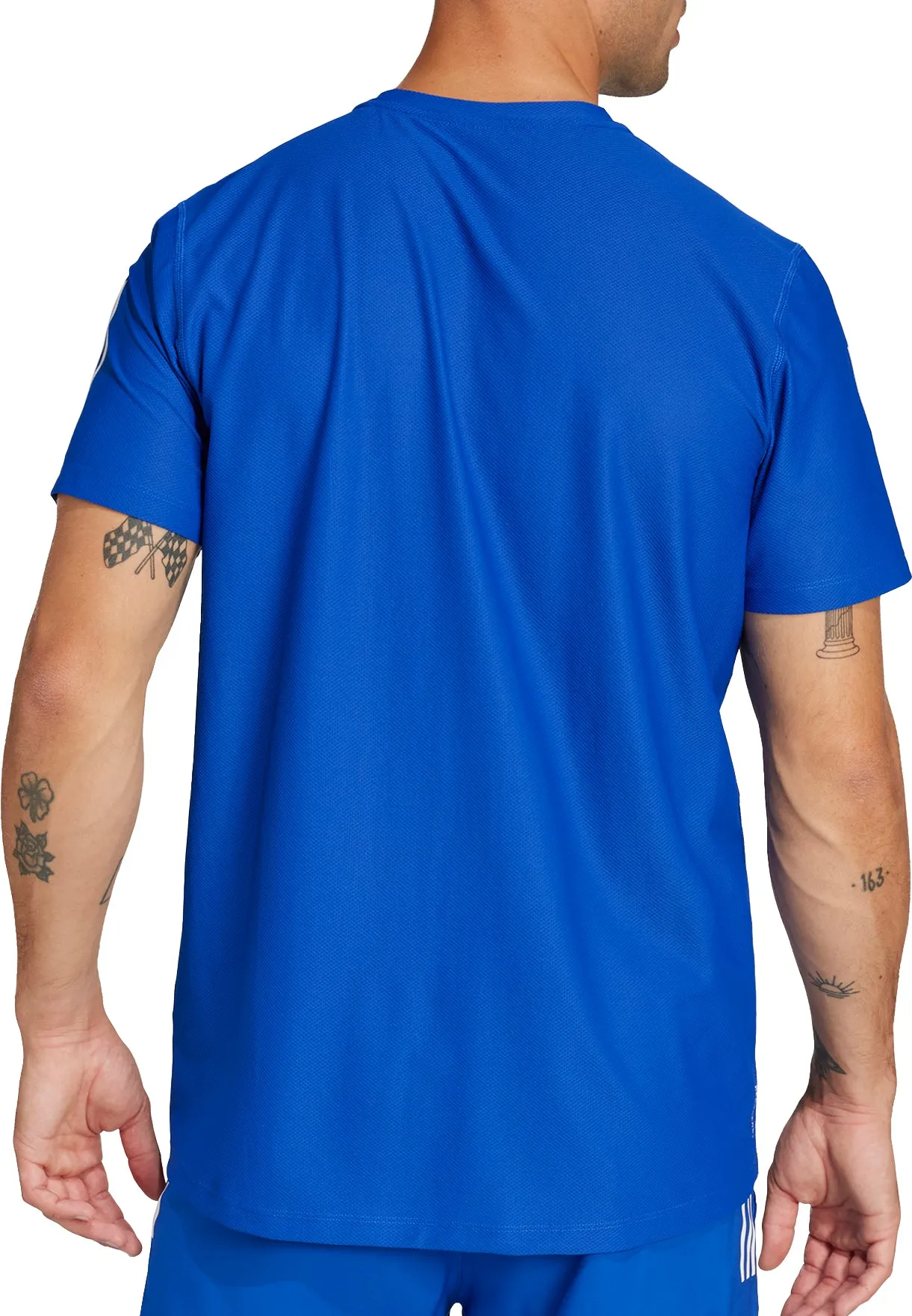 adidas Own The Run Short Sleeve Mens Running Top - Blue
