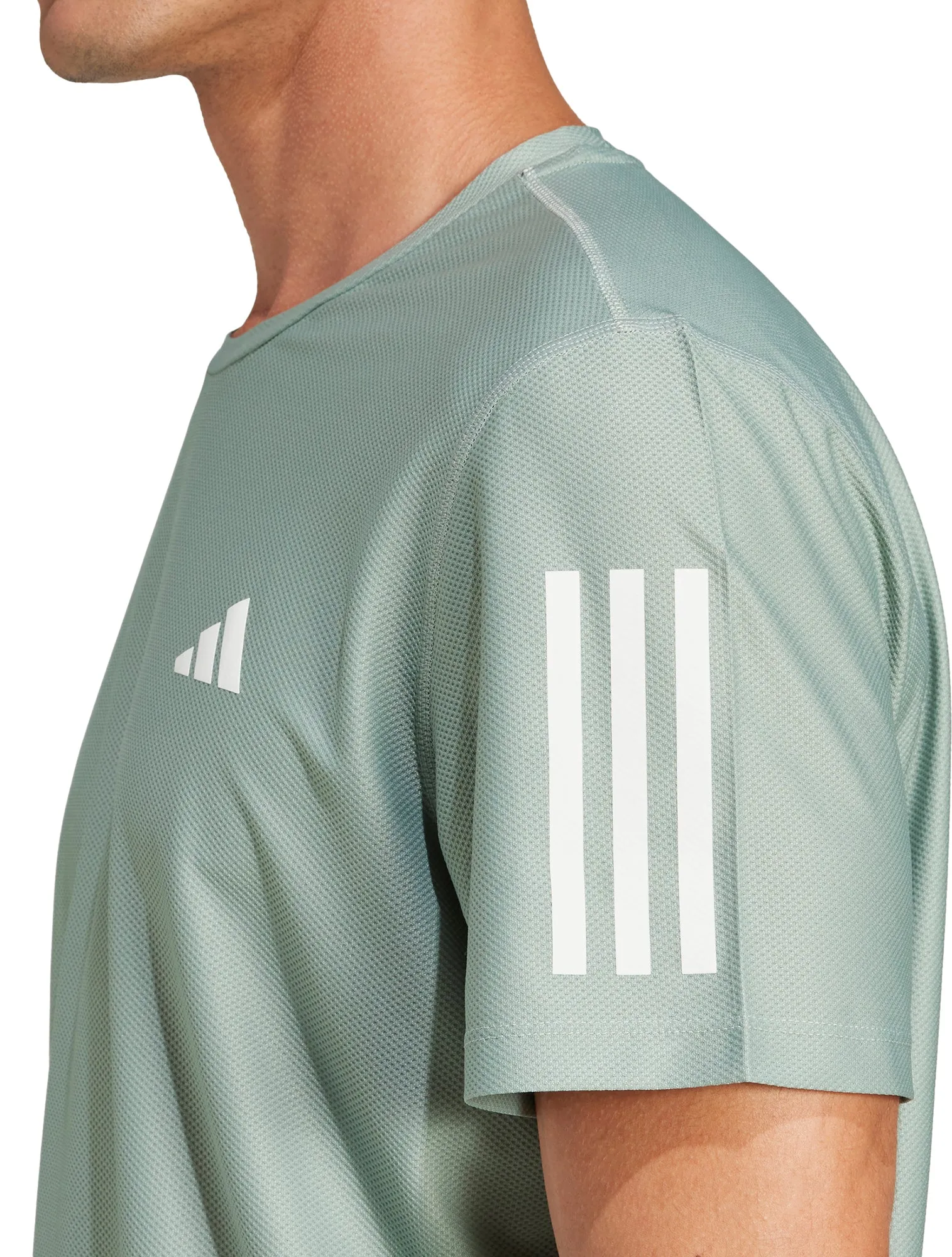 adidas Own The Run Short Sleeve Mens Running Top - Green