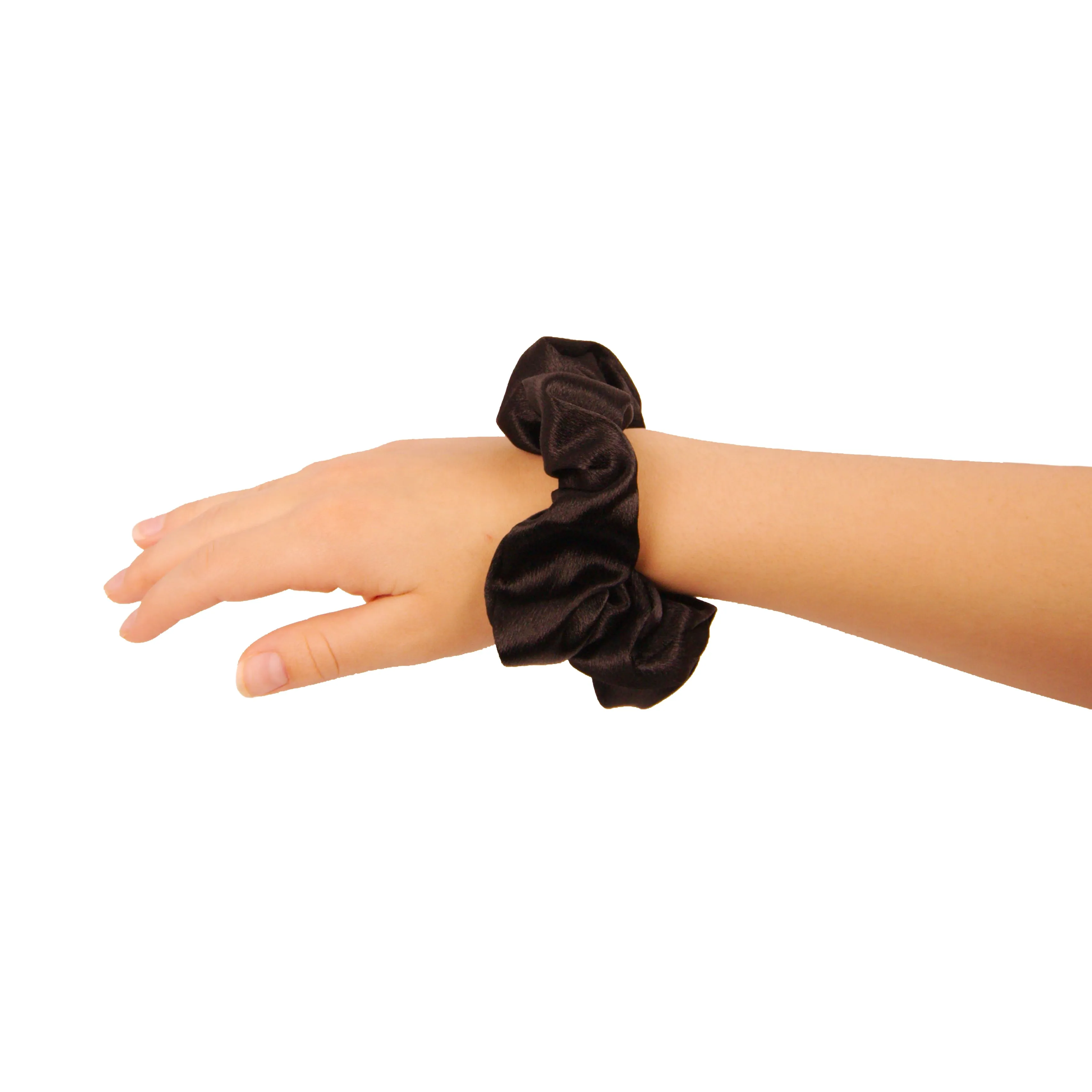 Amelia Beauty, Earth Tones Imitation Silk Scrunchies, 4.5in Diameter, Gentle on Hair, Strong Hold, No Snag, No Dents or Creases. 6 Pack
