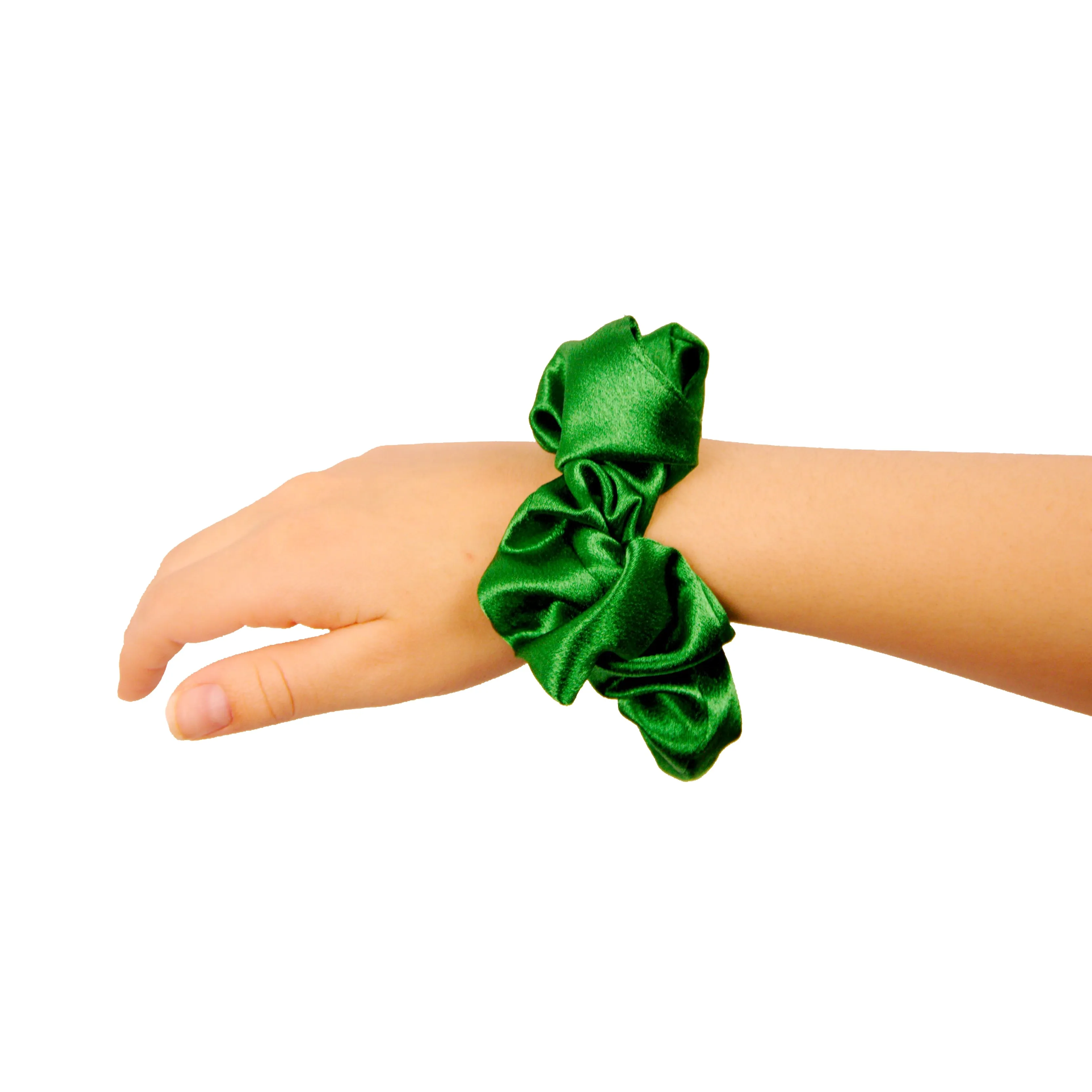 Amelia Beauty, Forest Mix Imitation Silk Scrunchies, 4.5in Diameter, Gentle on Hair, Strong Hold, No Snag, No Dents or Creases. 6 Pack