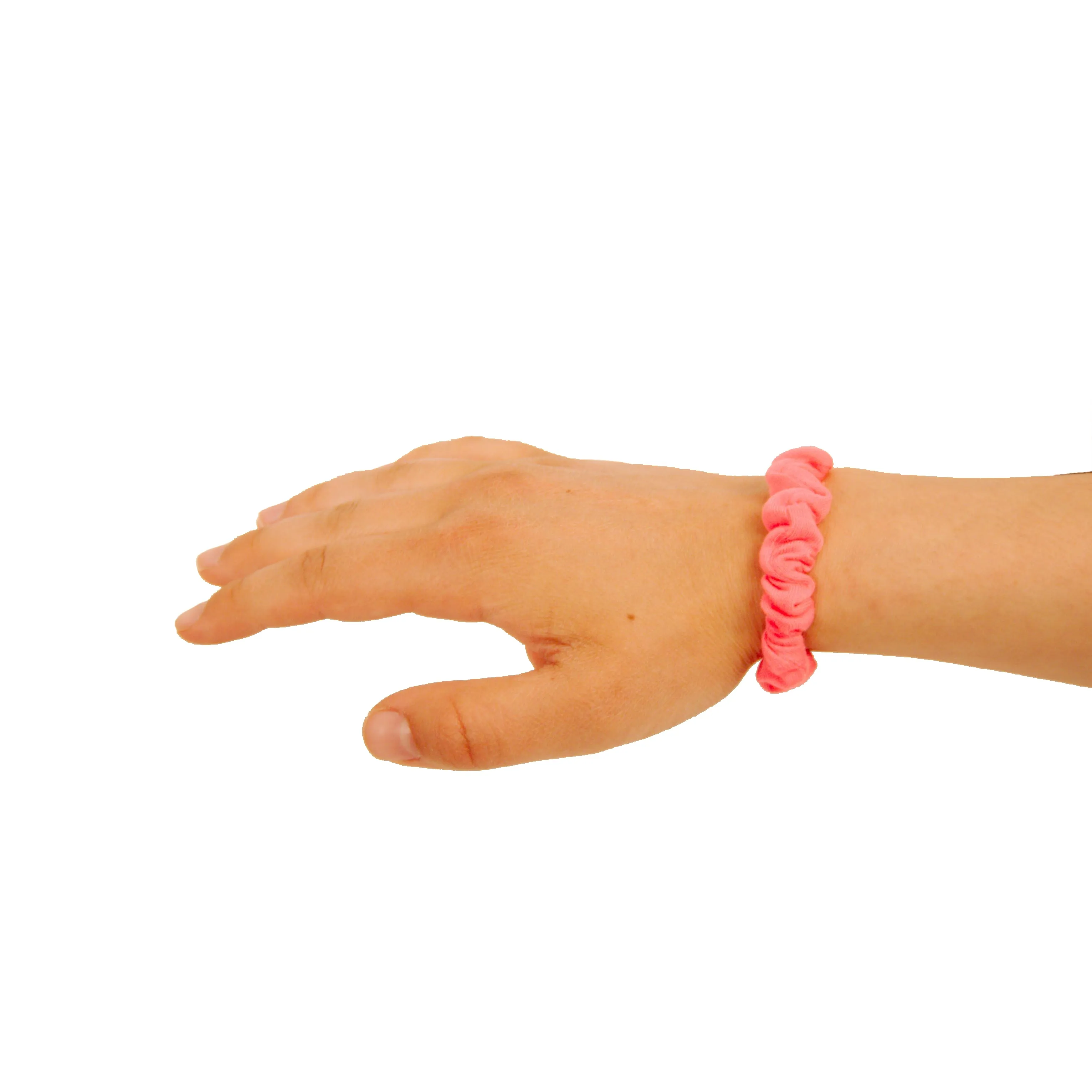 Amelia Beauty, Neon Mix Jersey Scrunchies, 2.25in Diameter, Gentle on Hair, Strong Hold, No Snag, No Dents or Creases. 12 Pack