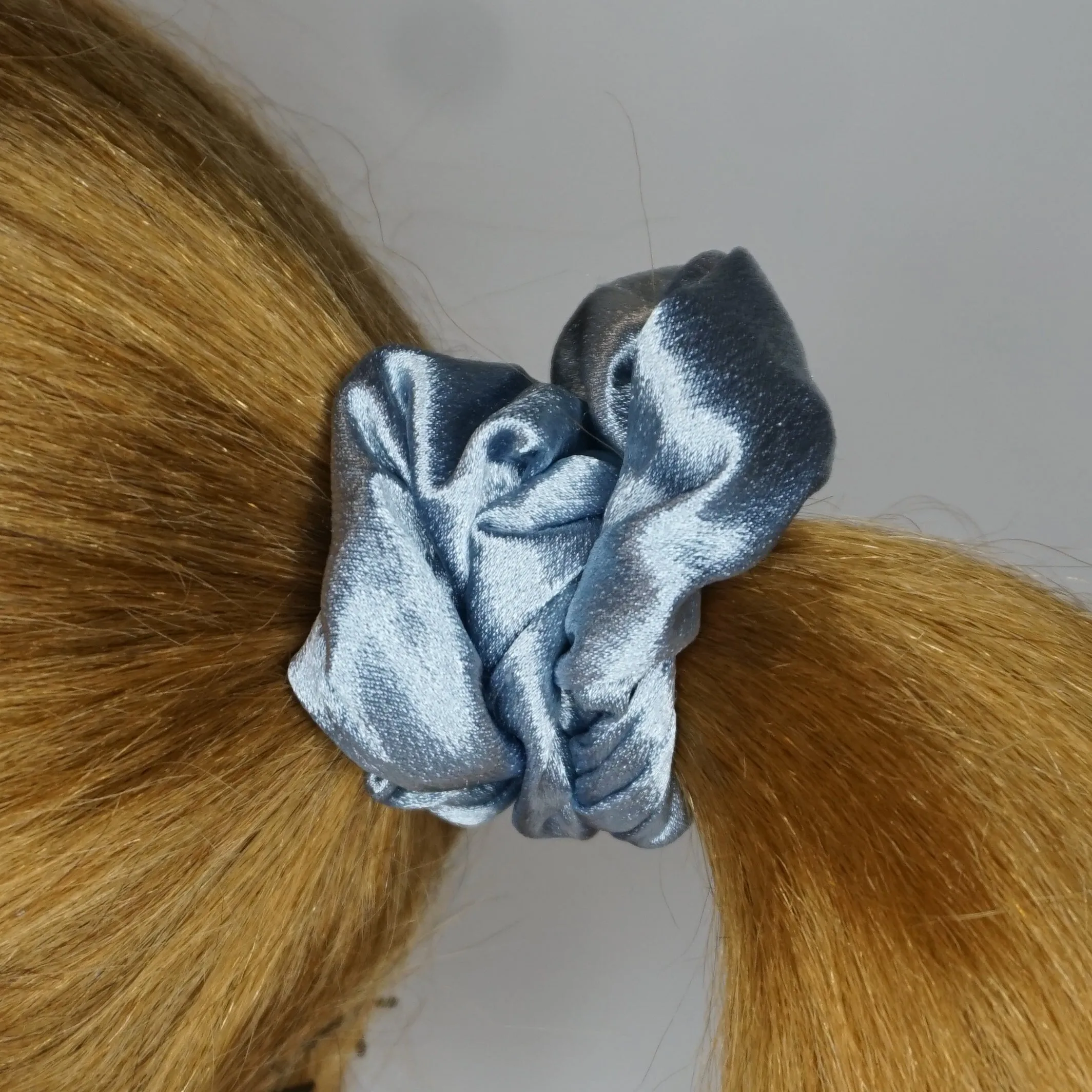 Amelia Beauty, Pastel Mix Imitation Silk Scrunchies, 4.5in Diameter, Gentle on Hair, Strong Hold, No Snag, No Dents or Creases. 6 Pack
