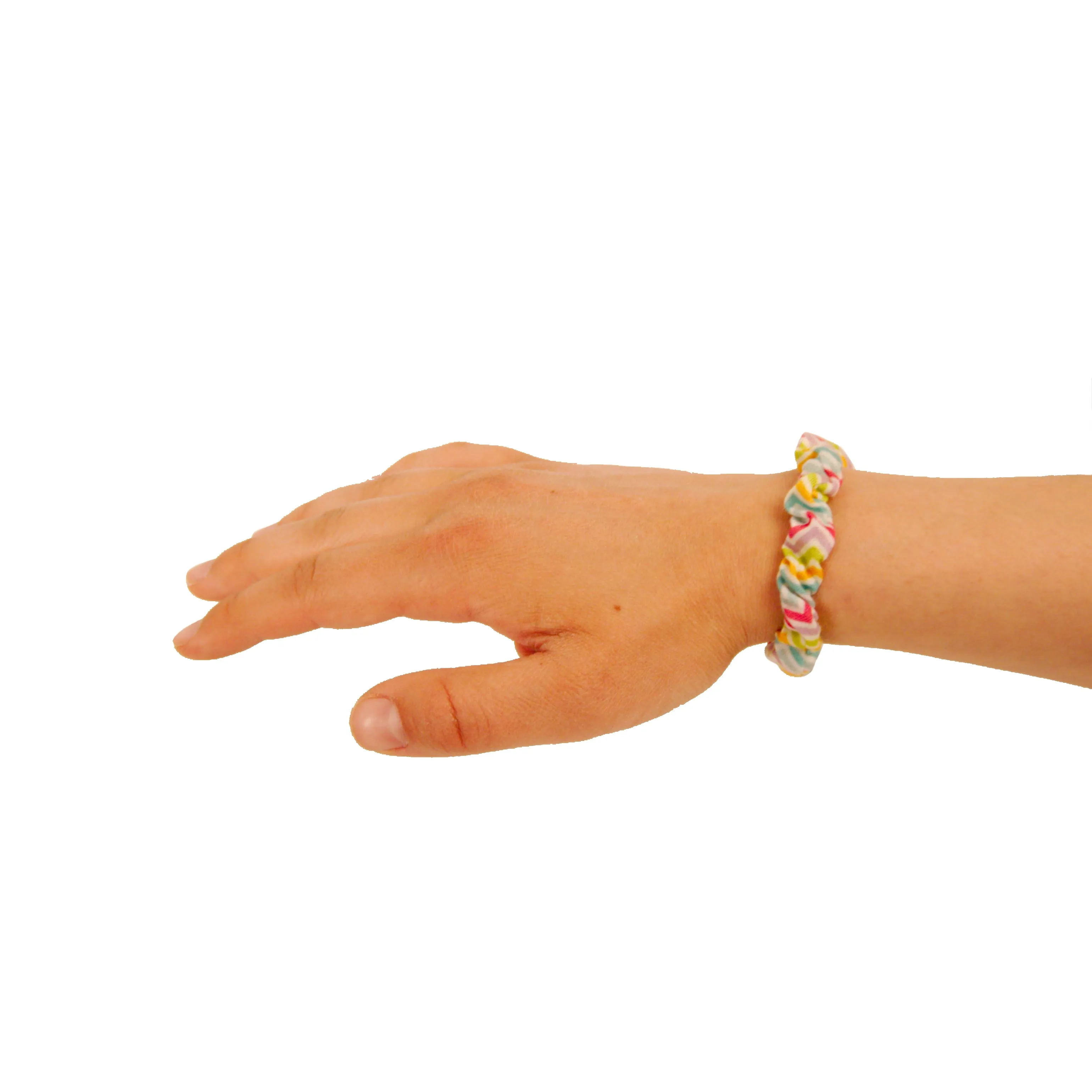 Amelia Beauty, Pastel Stripe Jersey Scrunchies, 2.25in Diameter, Gentle on Hair, Strong Hold, No Snag, No Dents or Creases. 12 Pack