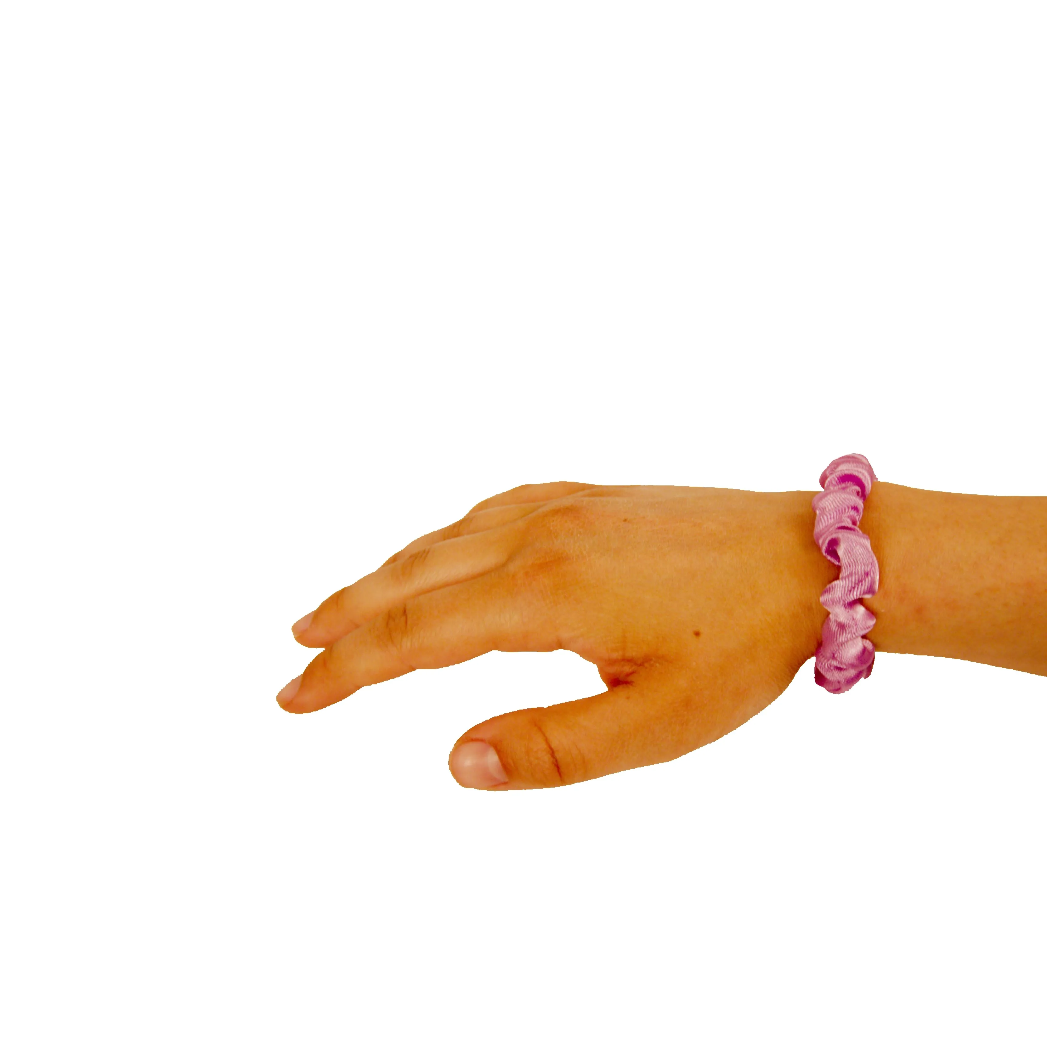 Amelia Beauty, Pink Satin Scrunchies, 2.25in Diameter, Gentle on Hair, Strong Hold, No Snag, No Dents or Creases. 12 Pack