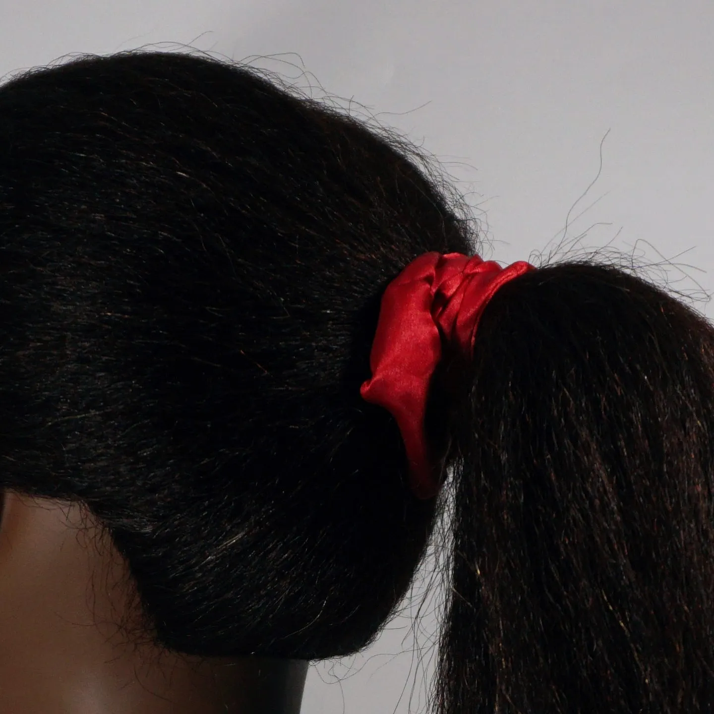Amelia Beauty Products, Burnt Red Satin Scrunchies, 3.5in Diameter, Gentle on Hair, Strong Hold, No Snag, No Dents or Creases. 8 Pack