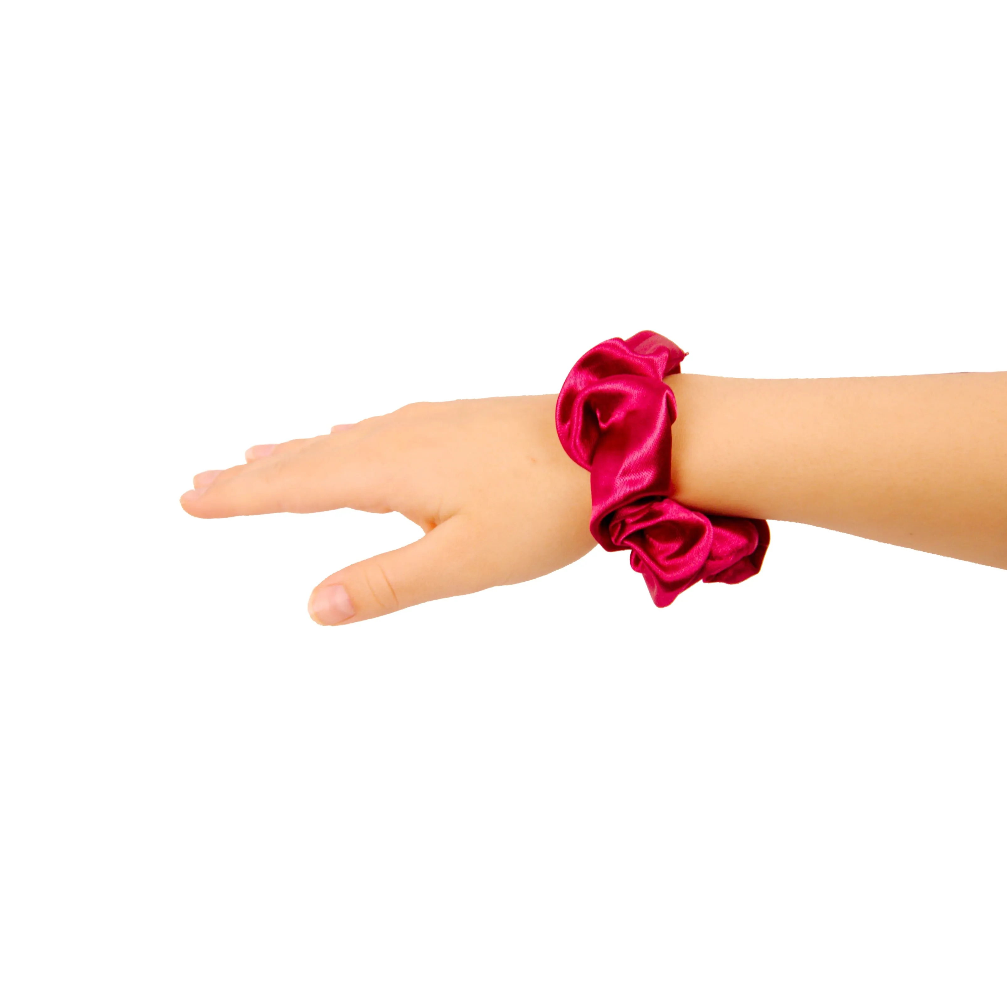 Amelia Beauty Products, Burnt Red Satin Scrunchies, 3.5in Diameter, Gentle on Hair, Strong Hold, No Snag, No Dents or Creases. 8 Pack