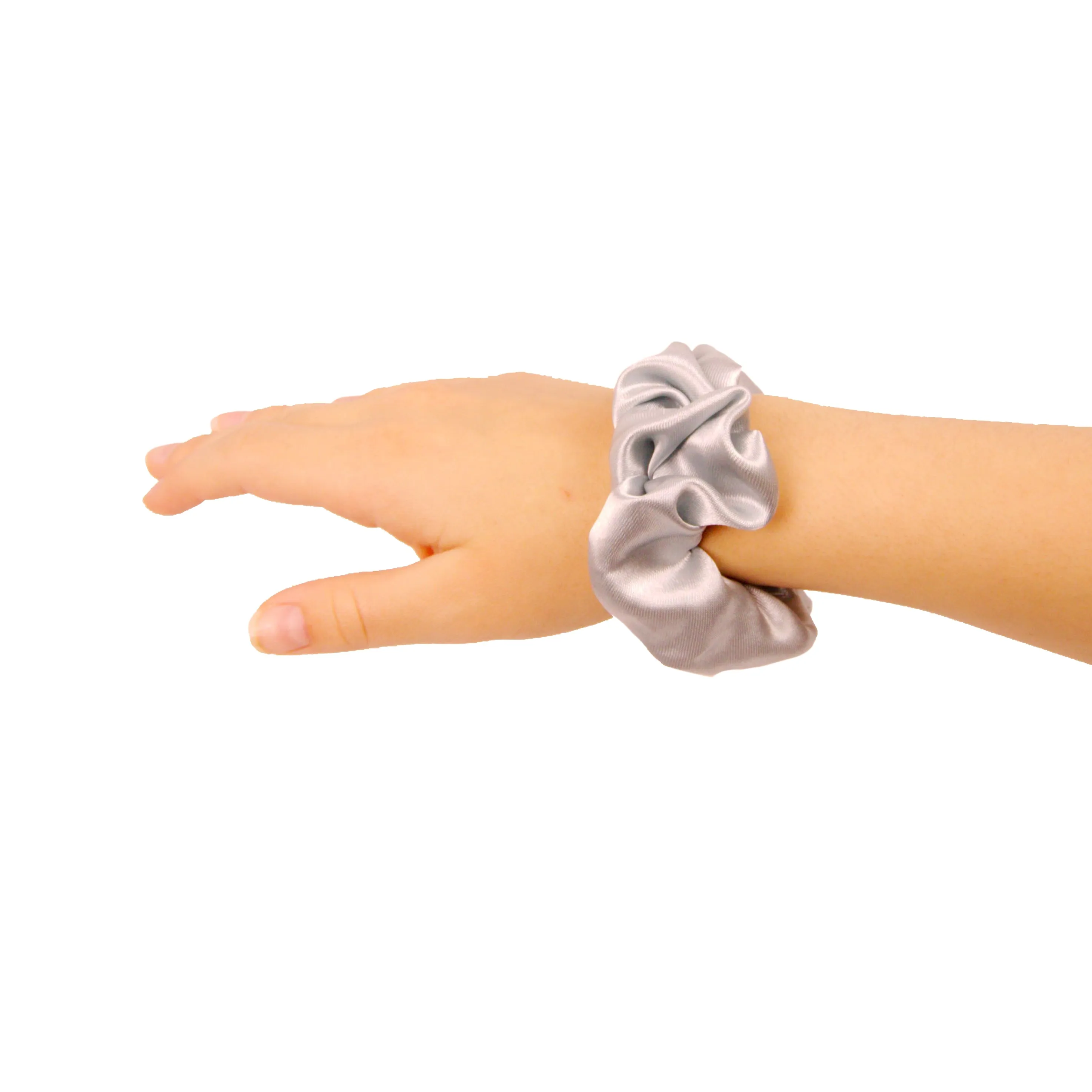 Amelia Beauty Products, Pastel Mix Satin Scrunchies, 3.5in Diameter, Gentle on Hair, Strong Hold, No Snag, No Dents or Creases. 8 Pack