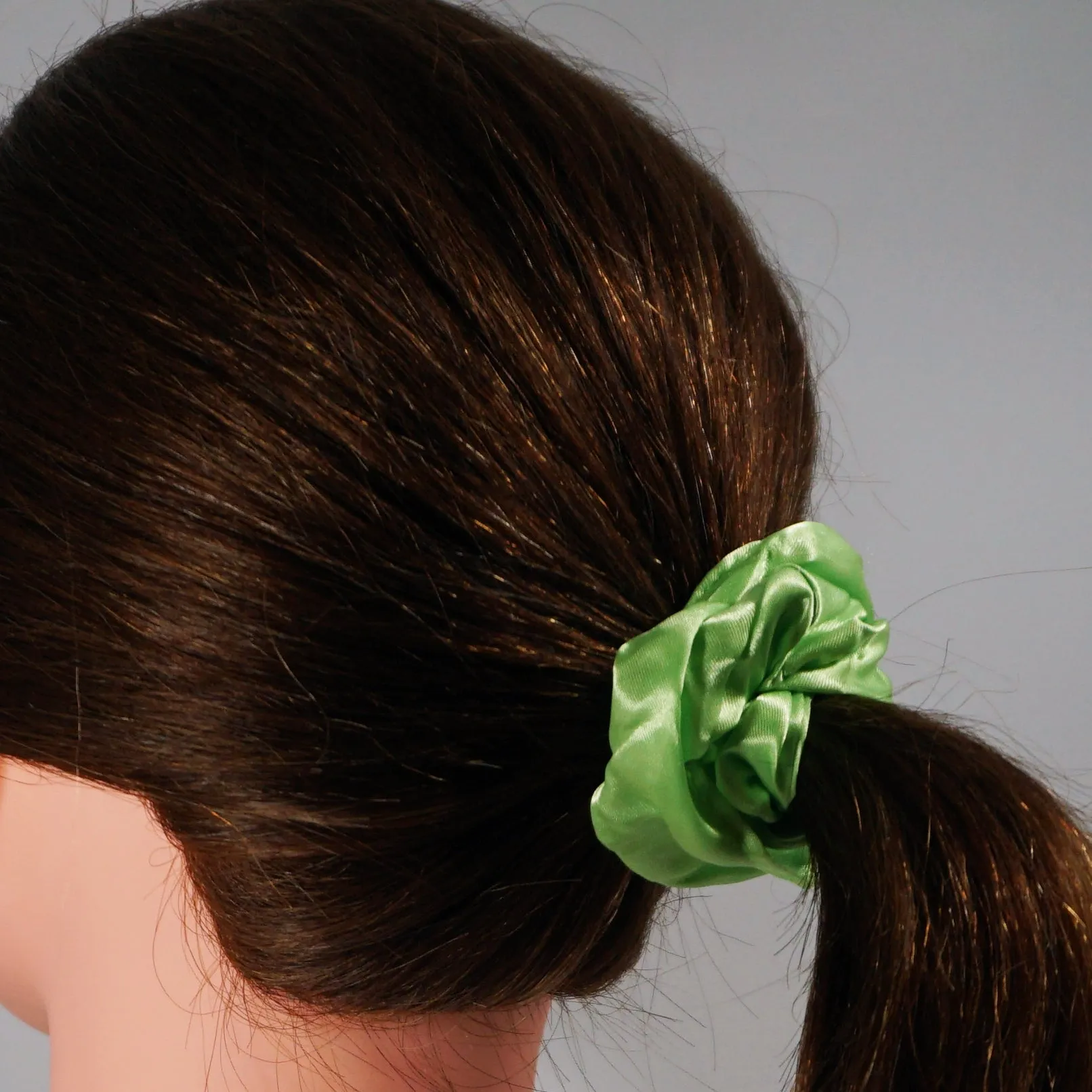 Amelia Beauty Products, Pastel Mix Satin Scrunchies, 3.5in Diameter, Gentle on Hair, Strong Hold, No Snag, No Dents or Creases. 8 Pack
