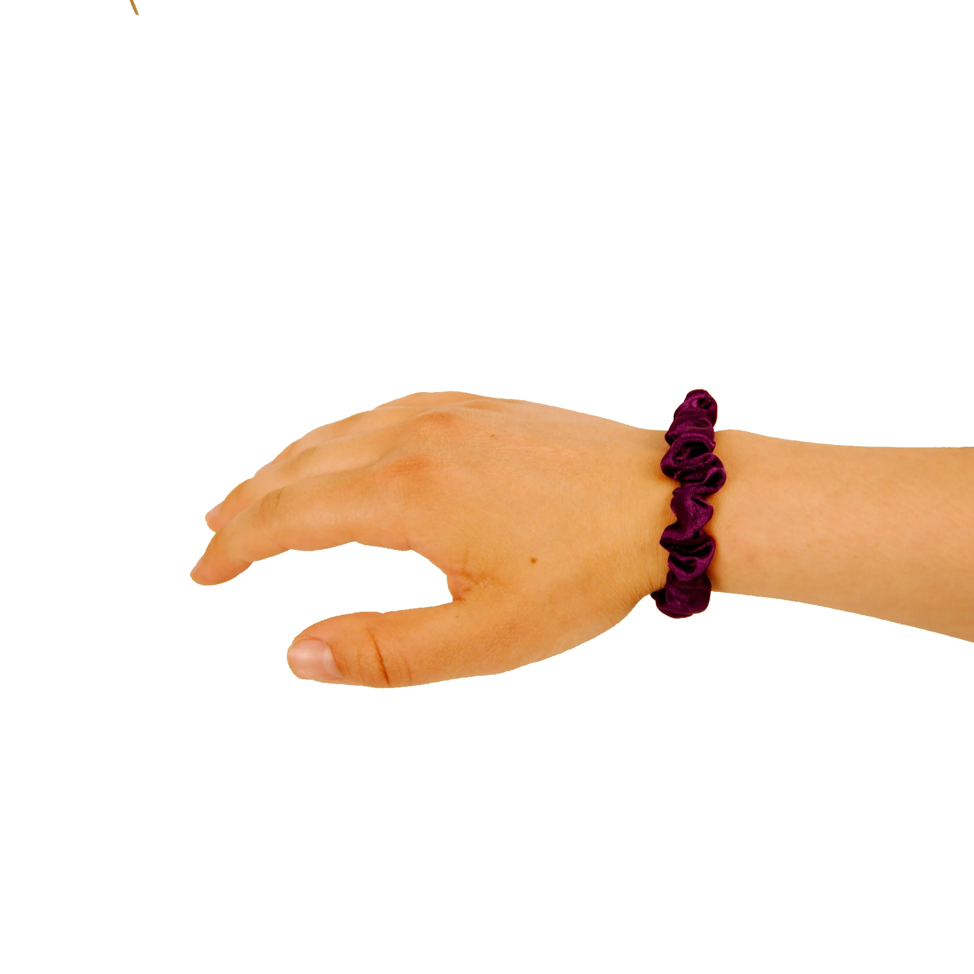 Amelia Beauty, Purple Satin Scrunchies, 2.25in Diameter, Gentle on Hair, Strong Hold, No Snag, No Dents or Creases. 12 Pack