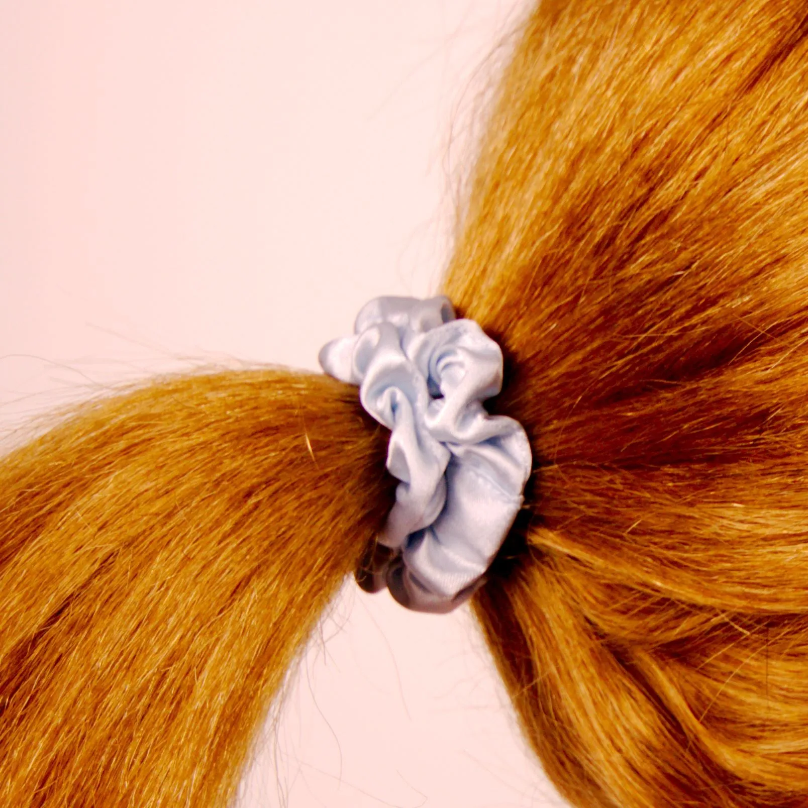 Amelia Beauty, Sky Satin Scrunchies, 2.25in Diameter, Gentle on Hair, Strong Hold, No Snag, No Dents or Creases. 12 Pack
