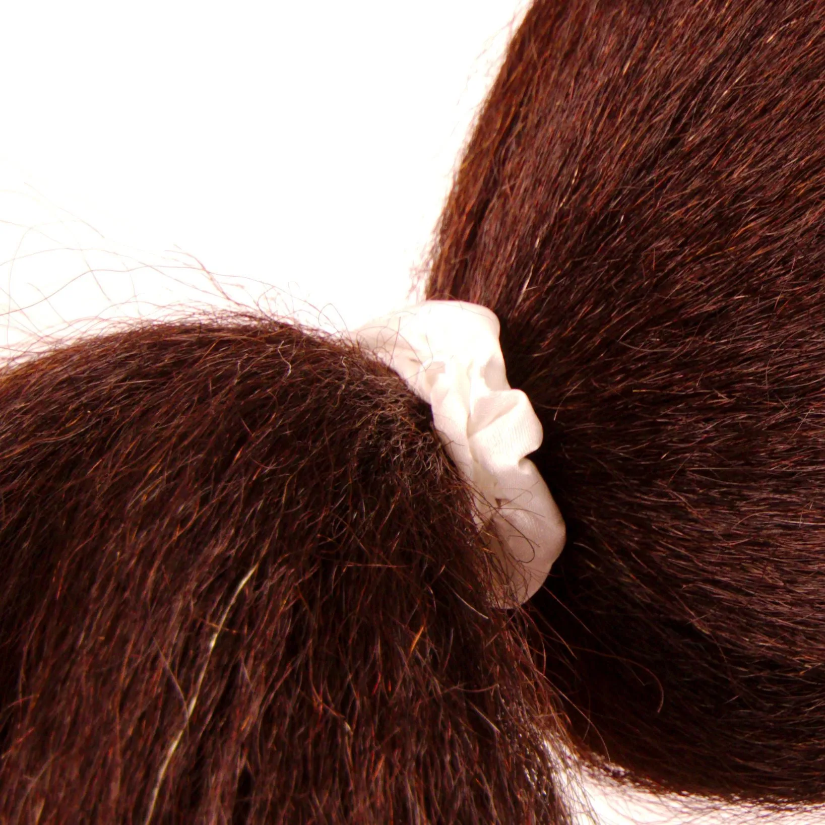 Amelia Beauty, White Satin Scrunchies, 2.25in Diameter, Gentle on Hair, Strong Hold, No Snag, No Dents or Creases. 12 Pack