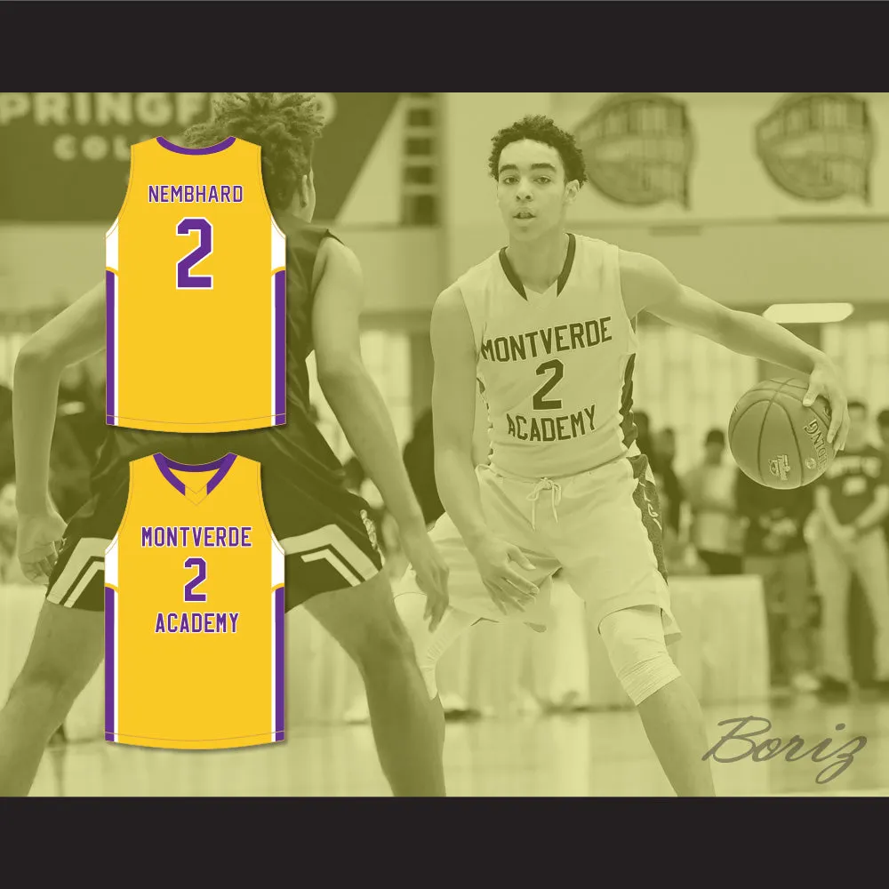 Andrew Nembhard 2 Montverde Academy Eagles Yellow Basketball Jersey 2
