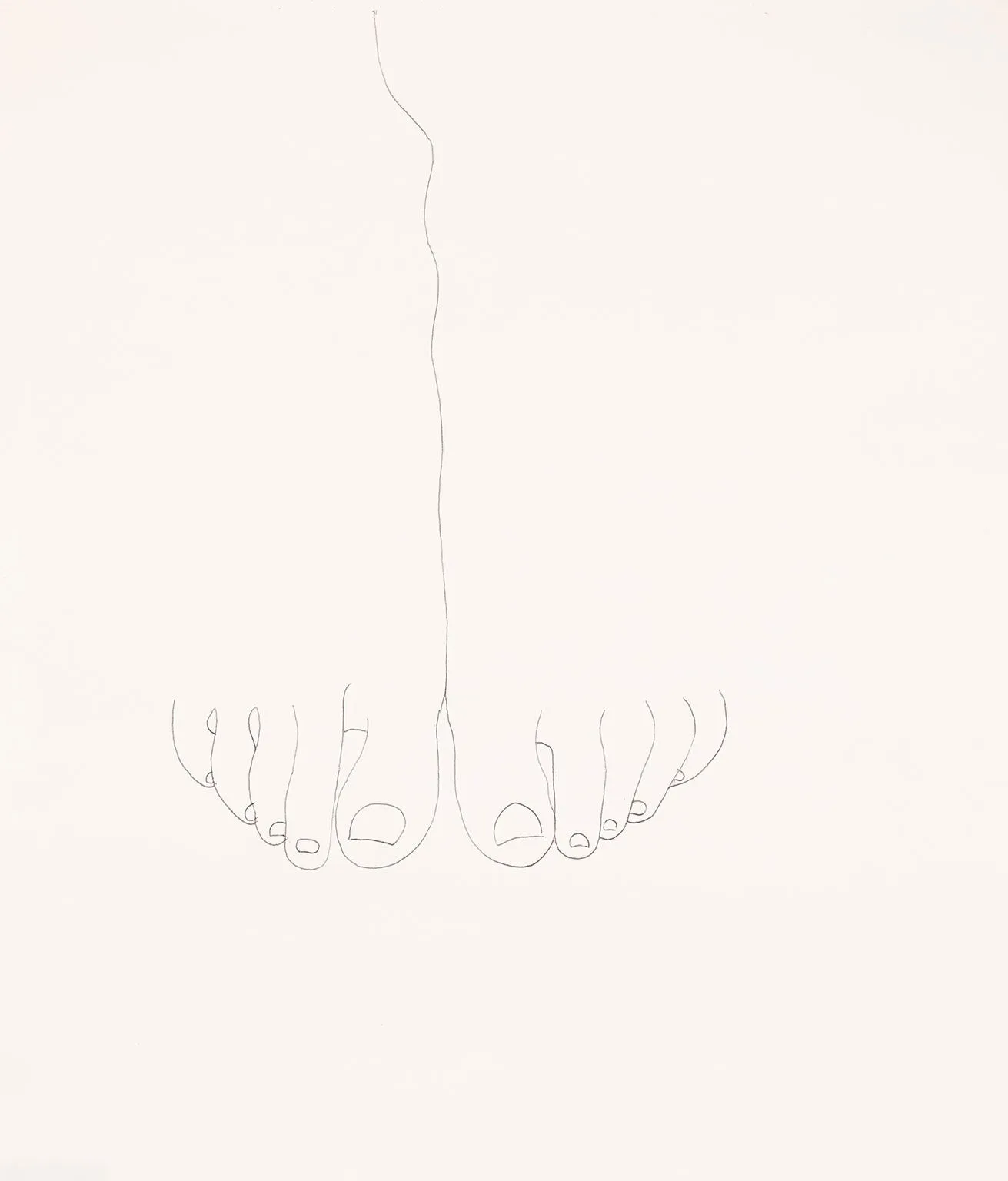 ANDY WARHOL "FEET" DRAWING, 1950s