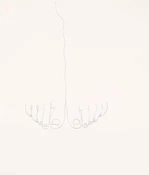 ANDY WARHOL "FEET" DRAWING, 1950s