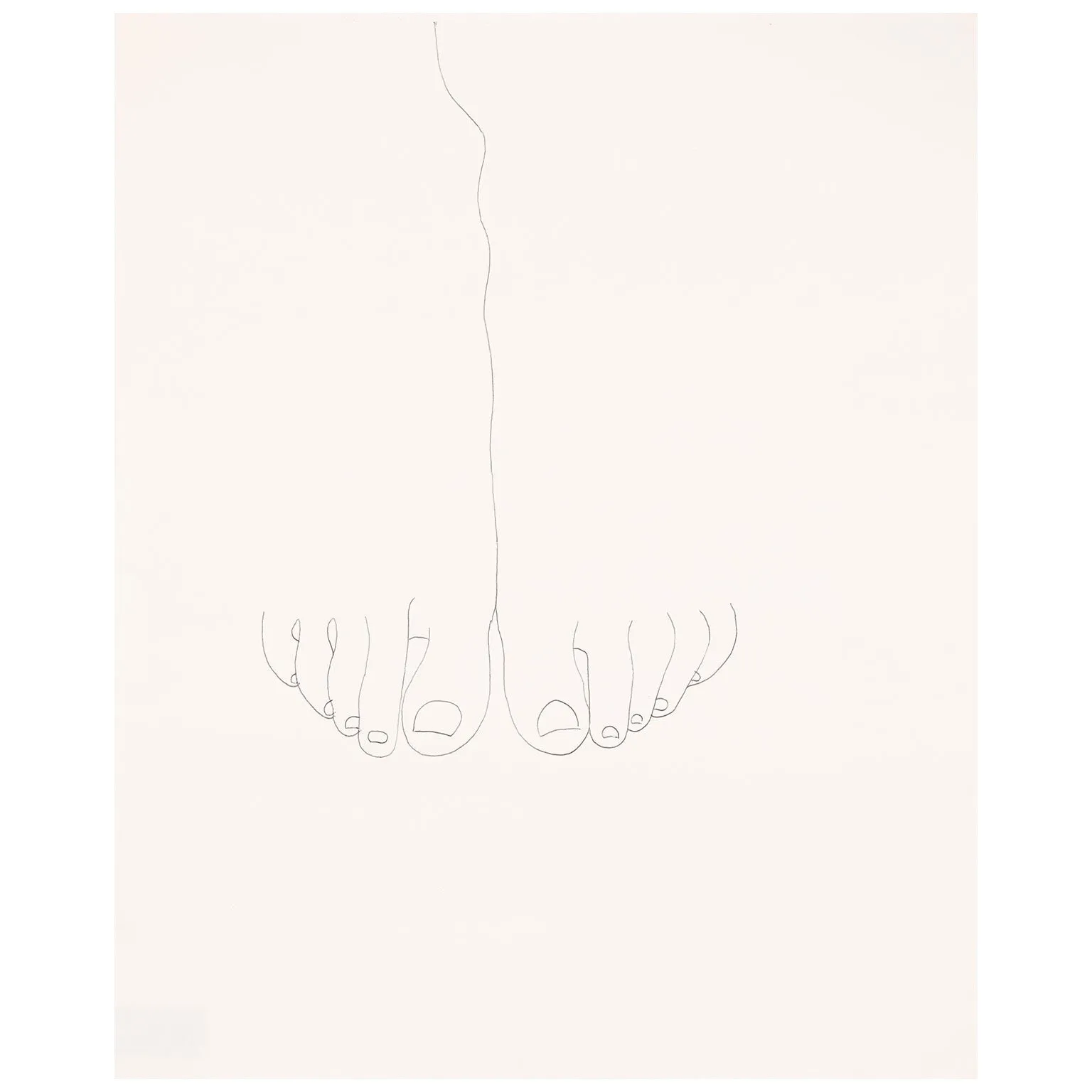 ANDY WARHOL "FEET" DRAWING, 1950s