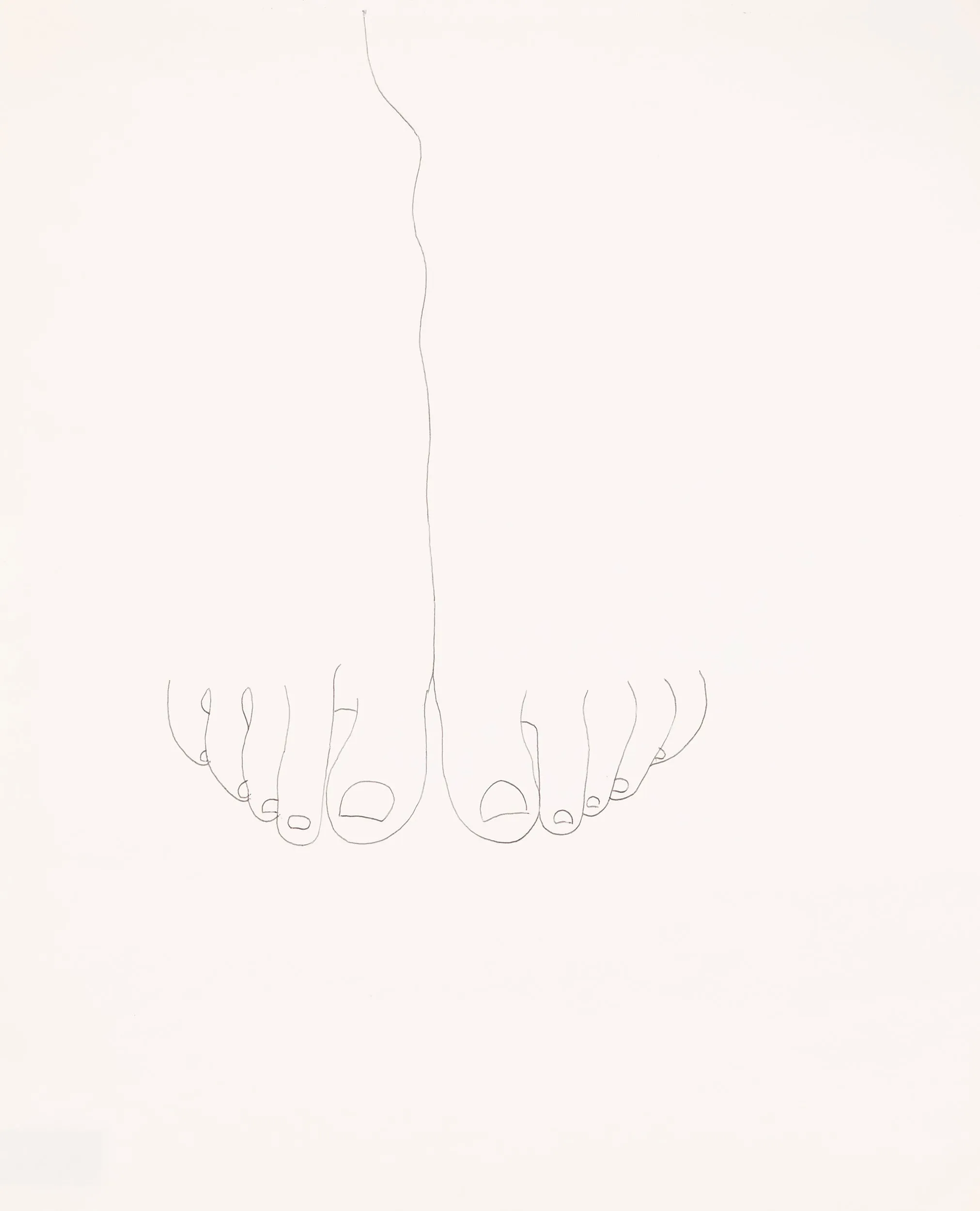 ANDY WARHOL "FEET" DRAWING, 1950s