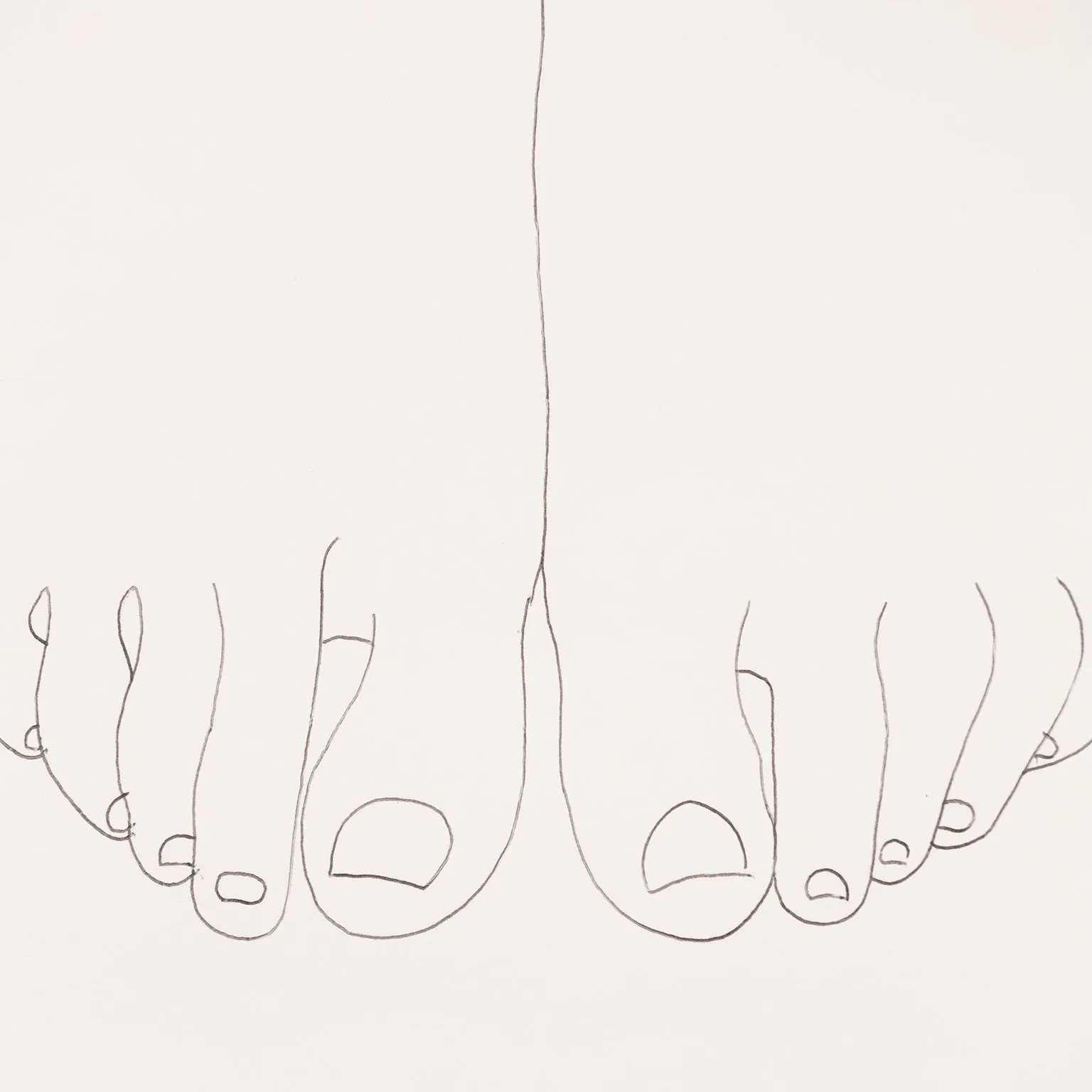 ANDY WARHOL "FEET" DRAWING, 1950s