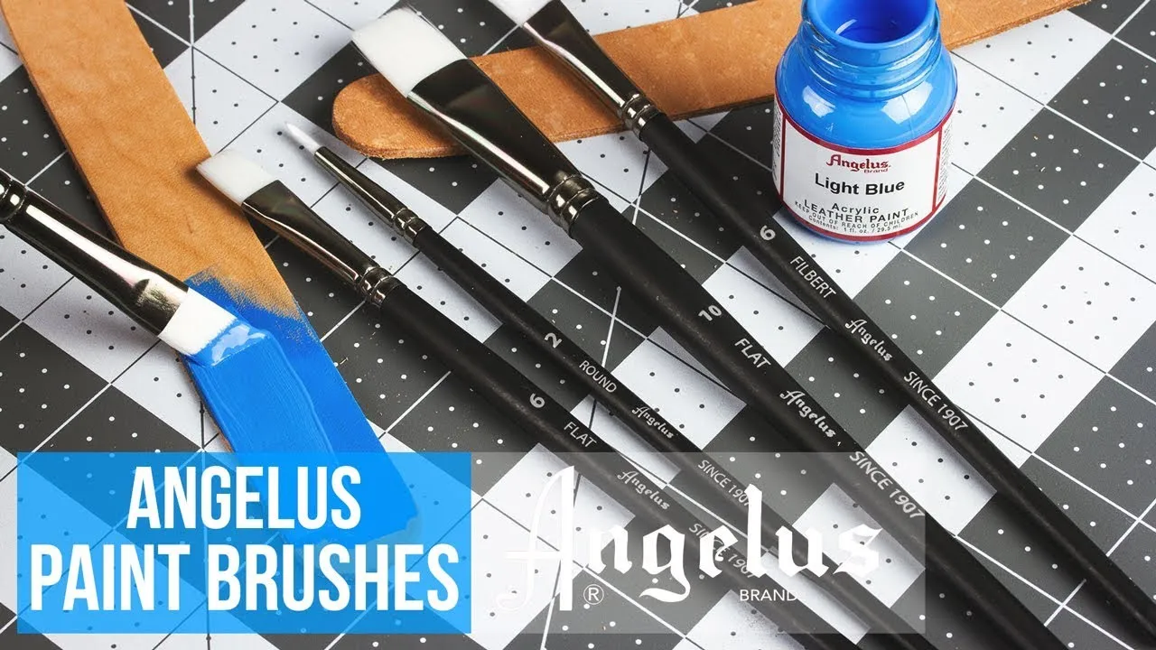 Angelus 5 Piece Brush set Ideal for any Acrylic Paint