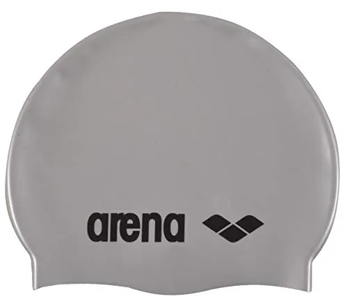 Arena 91662-51 Classic Silicone Swimming Caps (Silver)