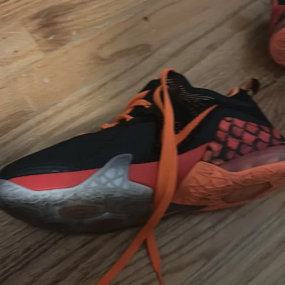 Basketball shoes in good condition only worn inside not very many times.