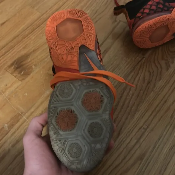 Basketball shoes in good condition only worn inside not very many times.