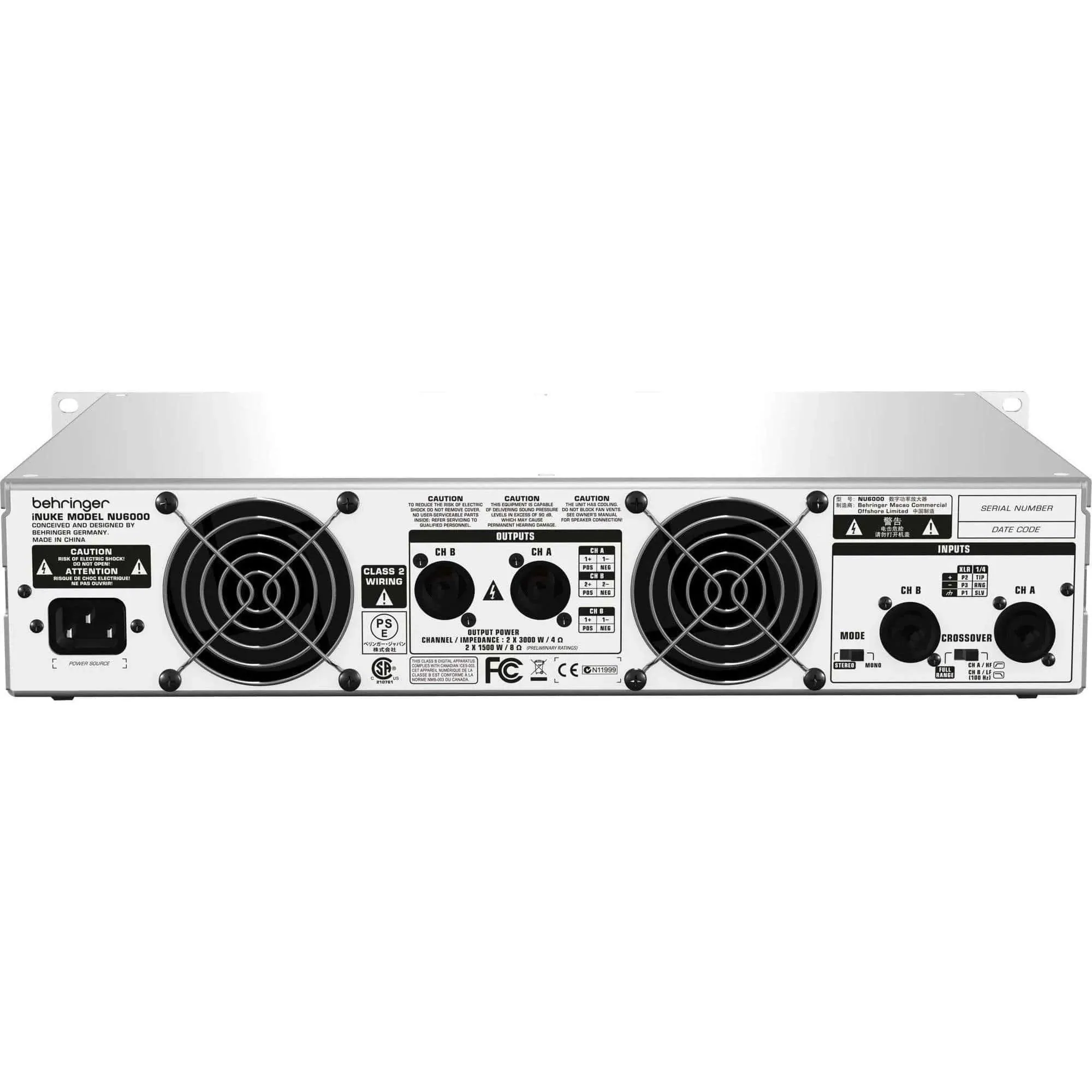 Behringer iNUKE NU6000 Power Amplifier