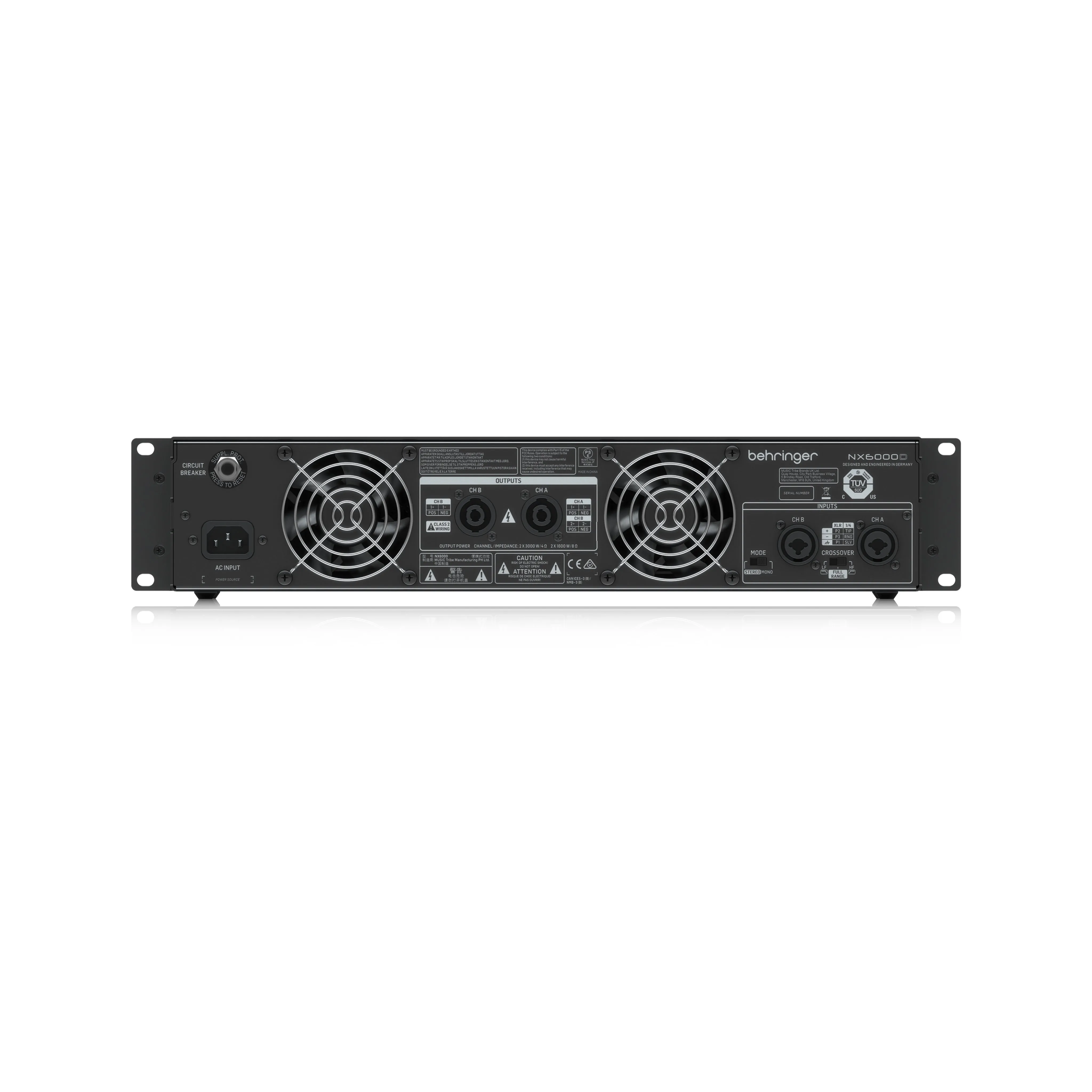Behringer NX6000 6000W 2-channel Power Amplifier