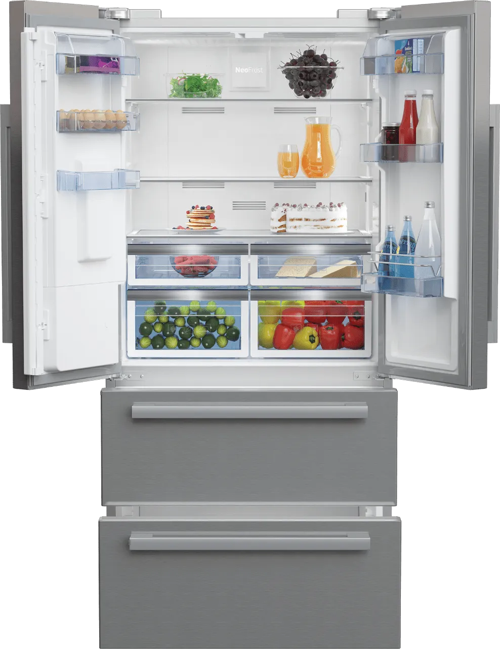 Beko 605 L Side By Side Fridge GNE60532DX