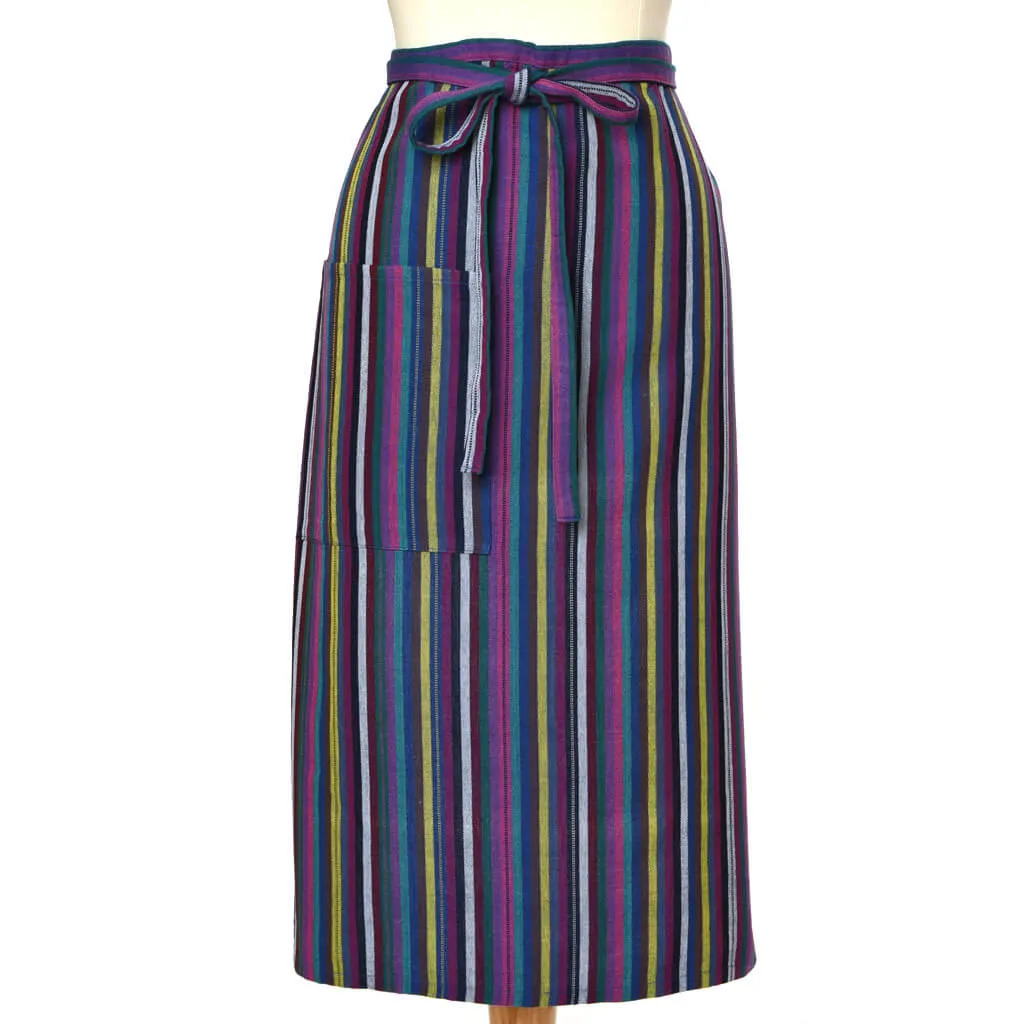 Bistro Apron | Cobalt Stripes