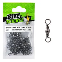 Bite Science Black Barrel Swivel Mega Value Pack
