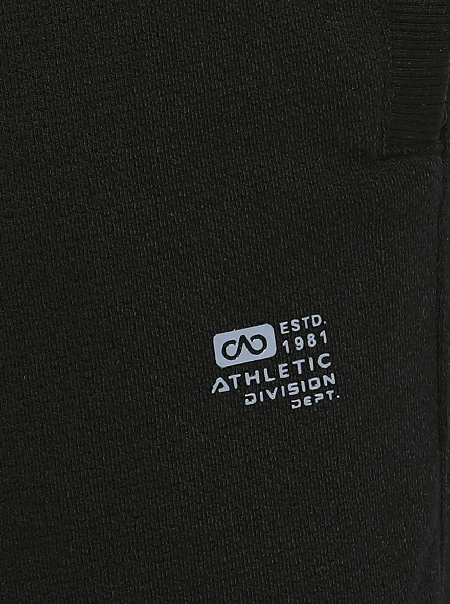 Black Solid Regular Fit Track Pant | JadeBlue