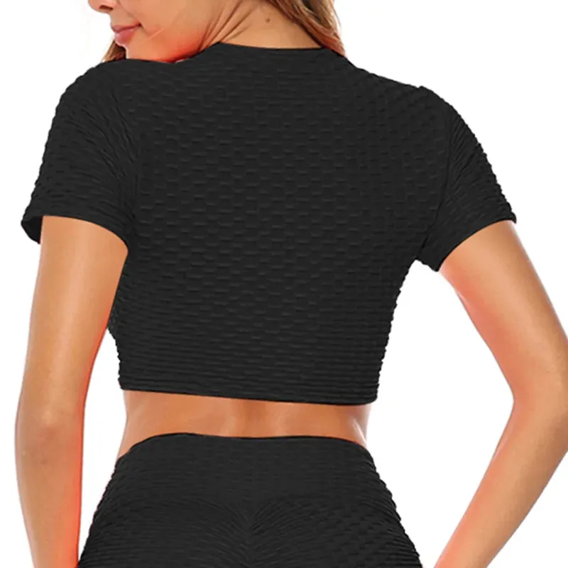 Breathable Yoga Short and Sleeve Sports Top