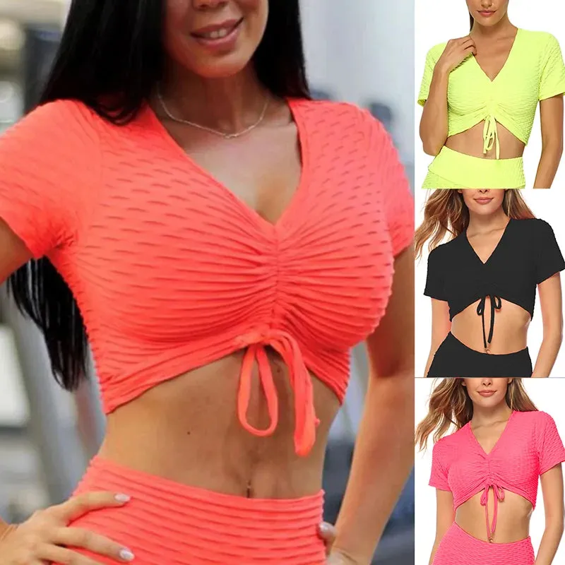 Breathable Yoga Short and Sleeve Sports Top