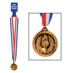 Bronze Sports Plastic Medal Ribbon