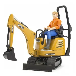 Bruder JCB Micro Excavator 8010 CTS with Construction Worker