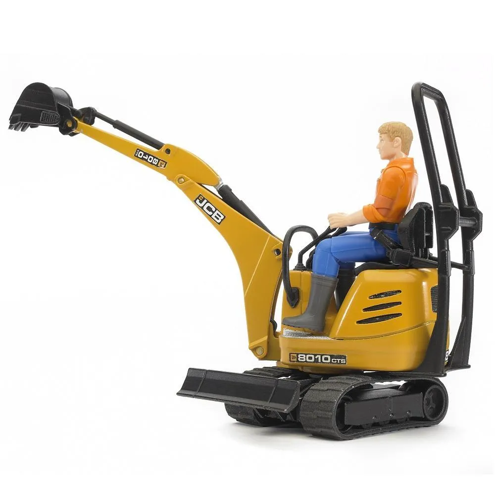 Bruder JCB Micro Excavator 8010 CTS with Construction Worker
