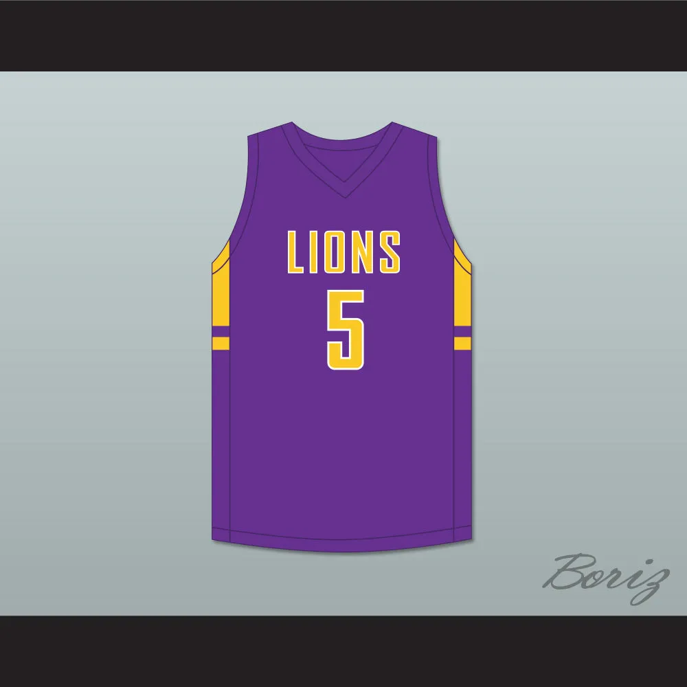 Bryce McGowens 5 Legacy Early College Lions Purple Basketball Jersey 2