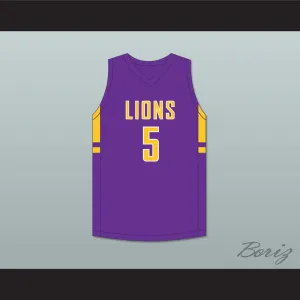 Bryce McGowens 5 Legacy Early College Lions Purple Basketball Jersey 2