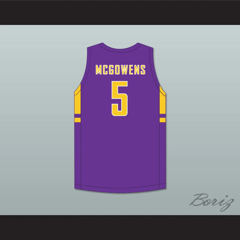 Bryce McGowens 5 Legacy Early College Lions Purple Basketball Jersey 2