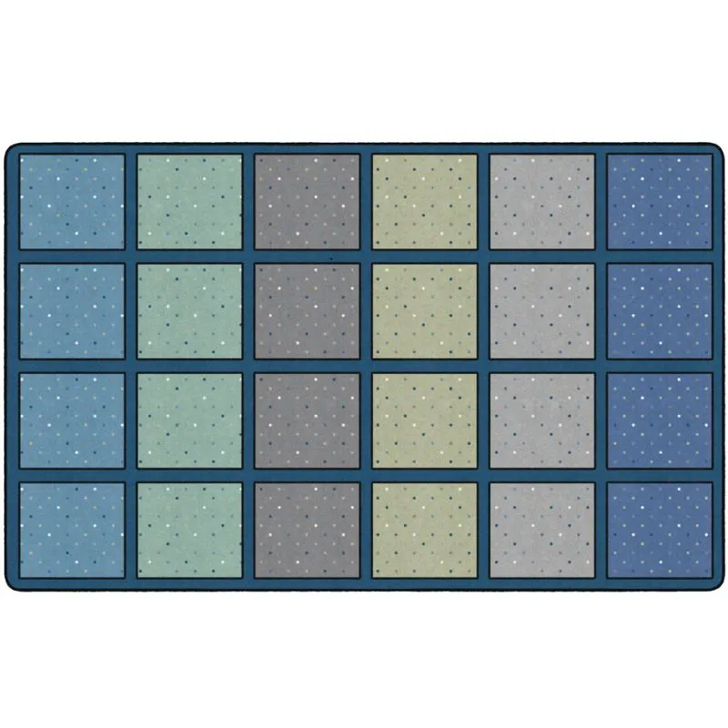 Calming Happy Squares Seating Rug